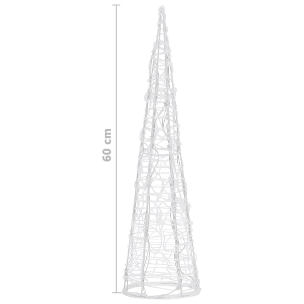 vidaXL Ljuskon LED pyramid akryl blå 60 cm Blå