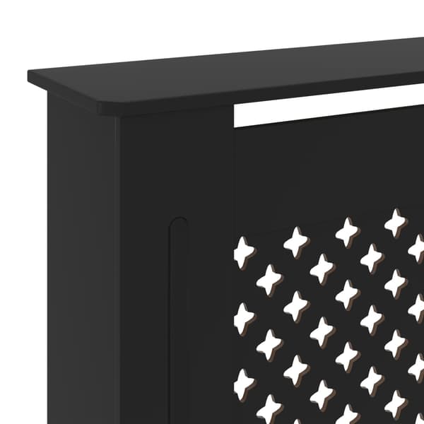 vidaXL Elementskydd MDF svart 205 cm Svart