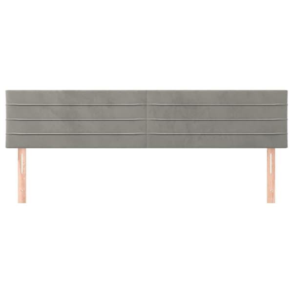 vidaXL Huvudgavlar 2 st ljusgrå 100x5x78/88 cm sammet Grå