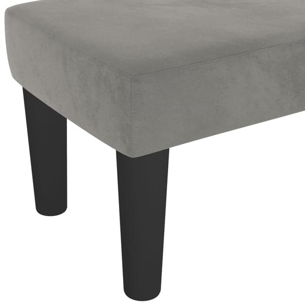 vidaXL Bänk ljusgrå 100x30x30 cm sammet Grå