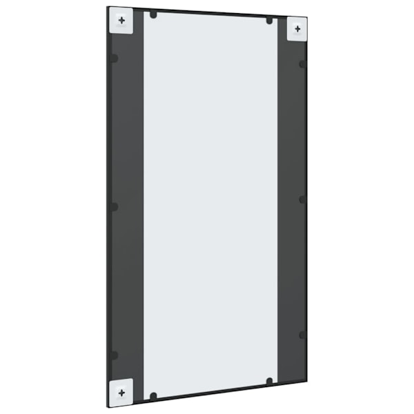 vidaXL Väggspegel svart 60x100 cm rektangulär järn Svart