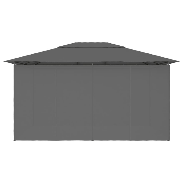 vidaXL Paviljong med draperier 4x3 m antracit Antracit