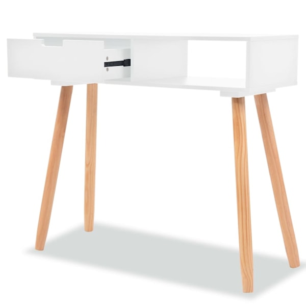 vidaXL Konsolbord massiv furu 80x30x72 cm vit Vit
