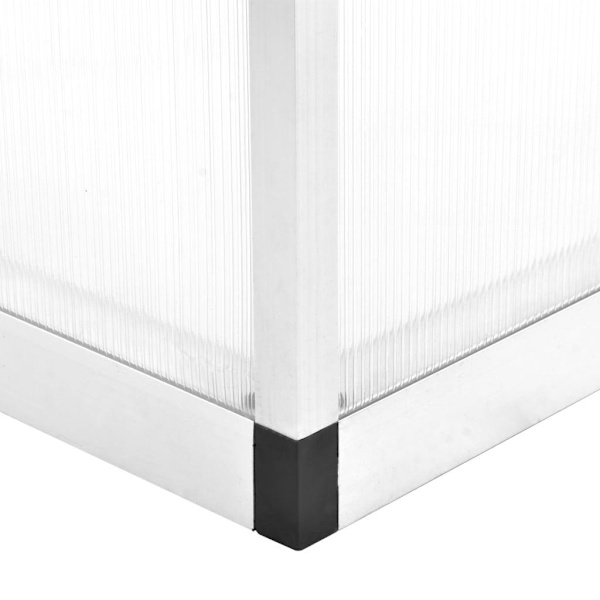 vidaXL Växthus aluminium 302x190x195 cm 11,19 m³ Transparent