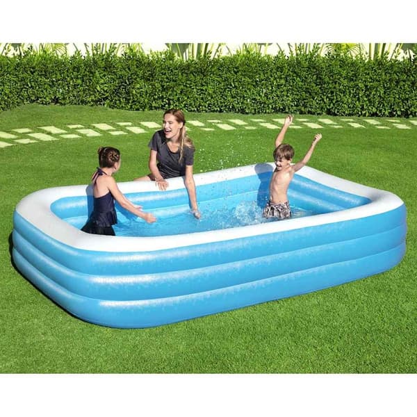 Bestway Uppblåsbar pool 305x183x56 cm Blå