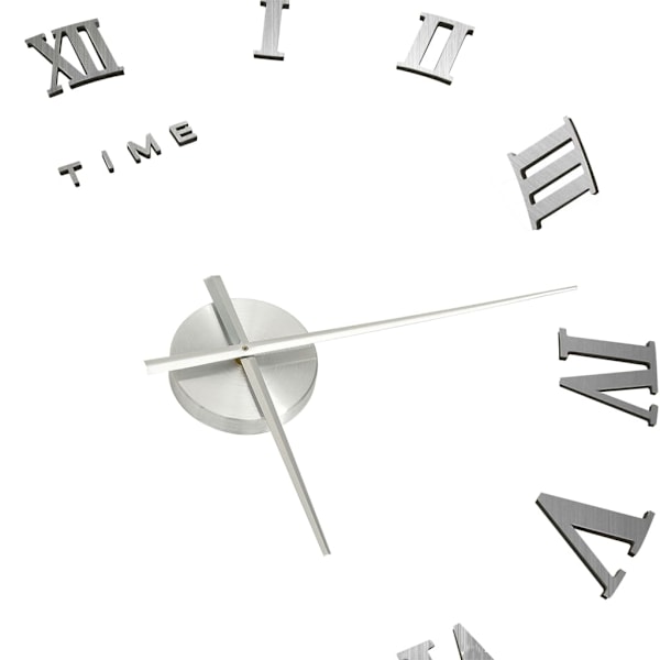 vidaXL Väggklocka 3D modern design silver 100 cm XXL Silver