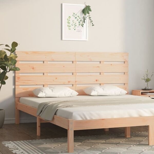 vidaXL Sänggavel 160x3x80 cm massiv furu Brun