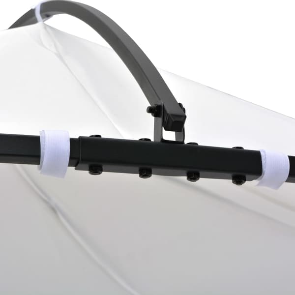 vidaXL Paviljong 300x290 cm vit rund Vit