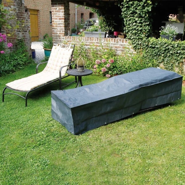Nature Överdrag till solvilstol PE 205x78x40 cm 6030607 grå