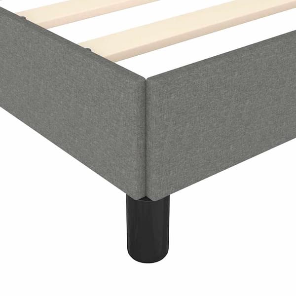 vidaXL Sängram utan madrass mörkgrå 140x200 cm tyg Grå