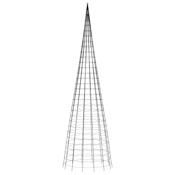 vidaXL Julbelysning till flaggstång 3000 LEDs kallvit 800 cm Cold white