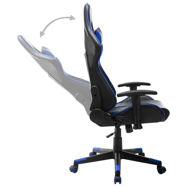 vidaXL Gamingstol svart och blå konstläder multifärg
