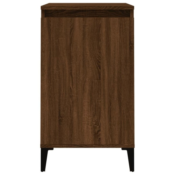 vidaXL Sängbord rökfärgad brun ek 40x35x70 cm konstruerat trä Brun