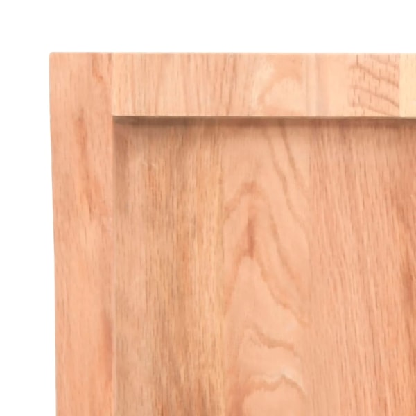 vidaXL Bordsskiva ljusbrun 100x40x(2-6) cm massivt trä levande kant Brun