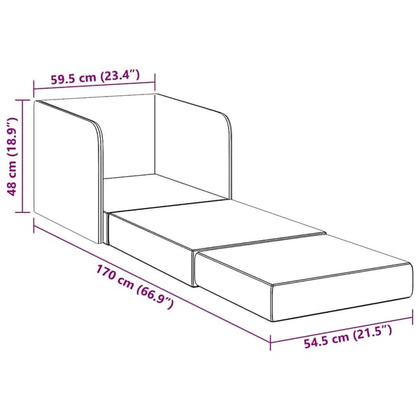 vidaXL Bäddfåtölj 59,5x72x72,5 cm tyg mörkgrå grå