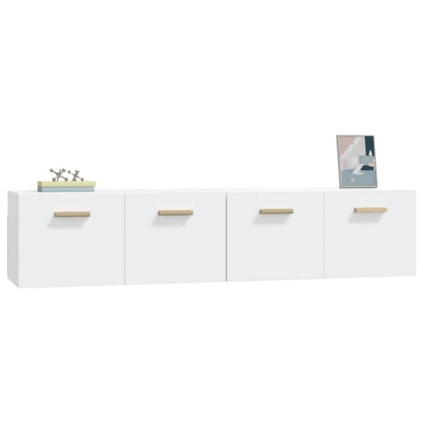 vidaXL Väggskåp 2 st vit 80x35x36,5 cm konstruerat trä Vit