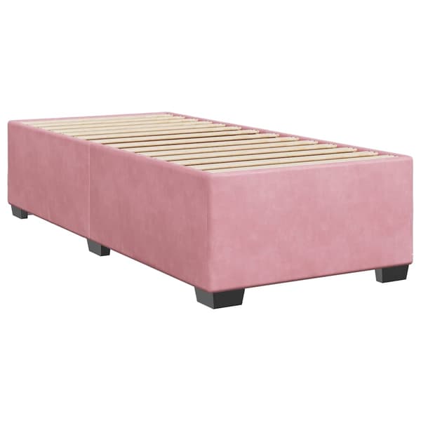 vidaXL Ramsäng med madrass rosa 100x200 cm sammet Rosa