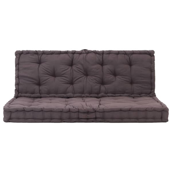 vidaXL Dynor till pallsoffa 2 st bomull antracit Antracit