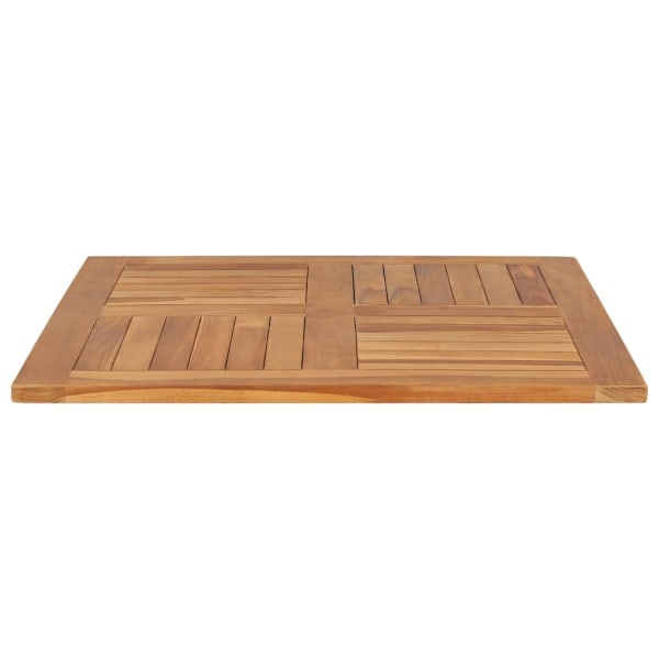 vidaXL Bordsskiva massiv teak fyrkantig 80x80x2,5 cm Brun
