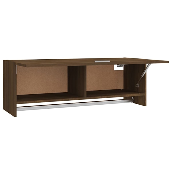 vidaXL Klädhängare brun ek 100x32,5x35 cm konstruerat trä Brun