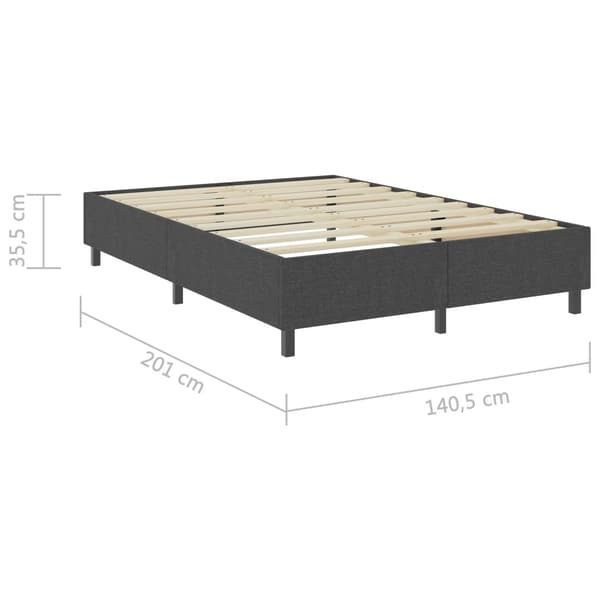 vidaXL Ramsäng grå tyg 140x200 cm grå
