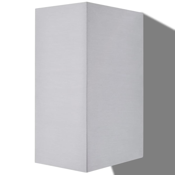 vidaXL Utomhusvägglampa LED 2 st fyrkantiga uppåt/nedåt Silver