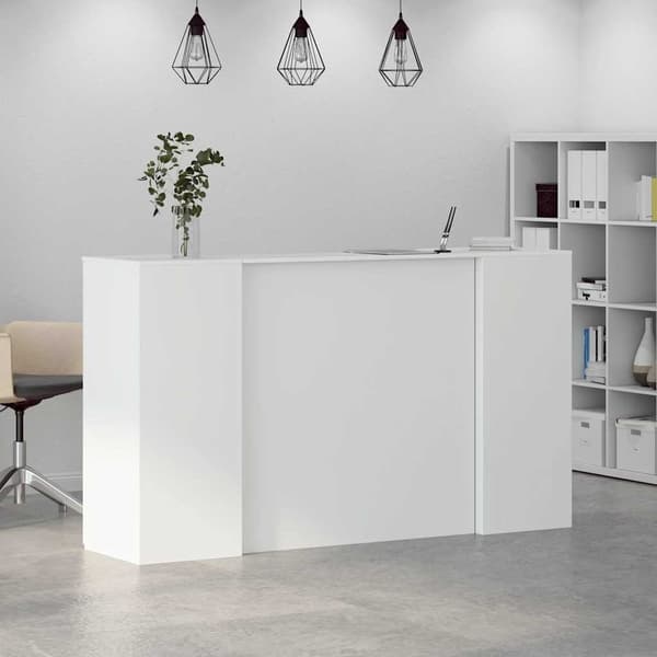 vidaXL Receptionsdisk vit 180x50x103,5 cm konstruerat trä Vit