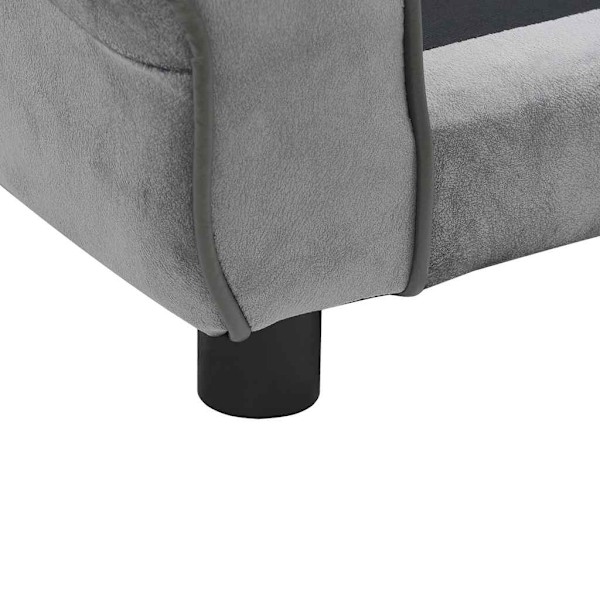 vidaXL Hundsoffa grå 72x45x30 cm plysch grå