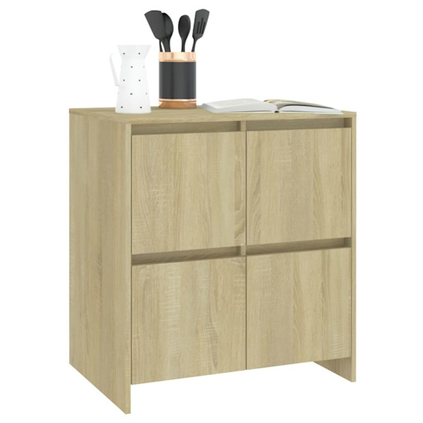 vidaXL Skänkar 2 st sonoma-ek 70x41x75 cm konstruerat trä Brun
