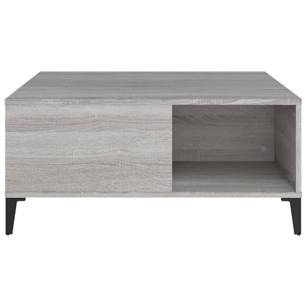 vidaXL Soffbord grå sonoma 80x80x36,5 cm konstruerat trä Grå