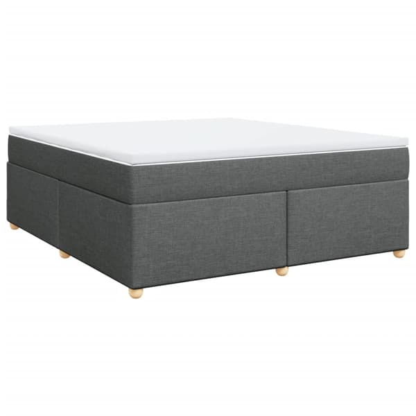 vidaXL Ramsäng med madrass mörkgrå 180x200 cm tyg Grå