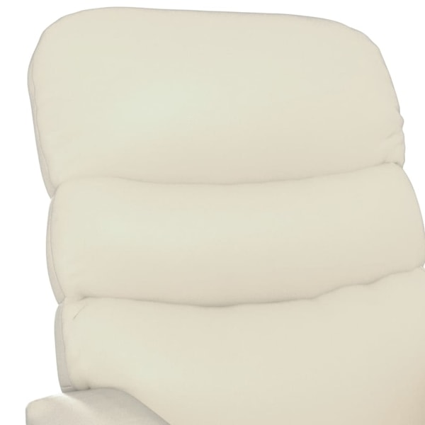 vidaXL Elektrisk reclinerfåtölj gräddvit konstläder Creme