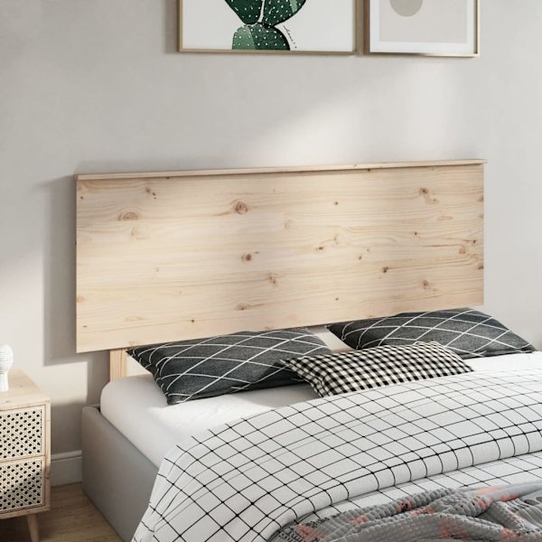 vidaXL Sänggavel 164x6x82,5 cm massiv furu Brun