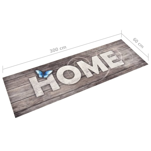 vidaXL Köksmatta maskintvättbar home 60x300 cm multifärg