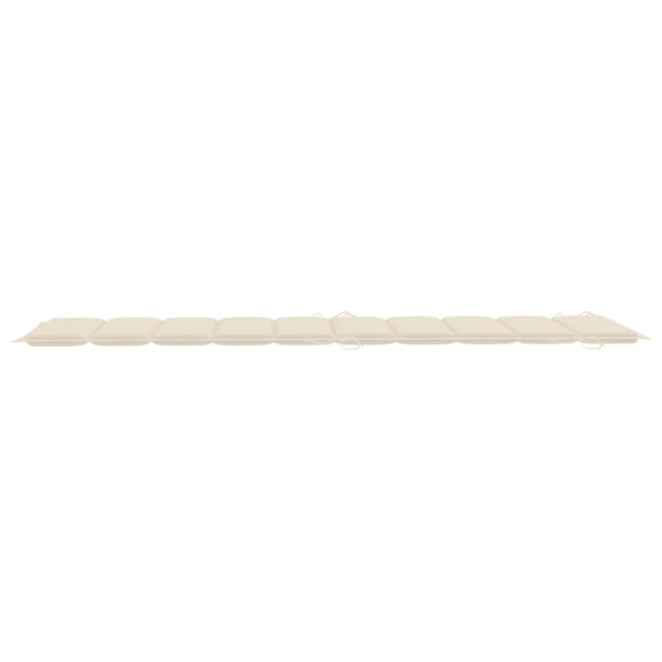 vidaXL Solsängsdyna gräddvit 186x58x3 cm oxfordtyg Creme