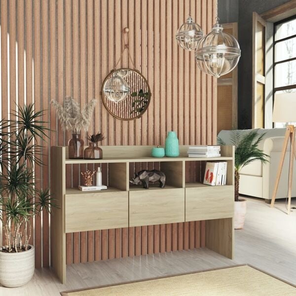 vidaXL Skänk sonoma-ek 105x30x70 cm konstruerat trä Brun