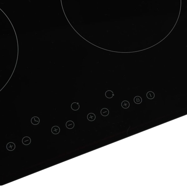 vidaXL Keramikhäll med 4 plattor touchkontroll 6600 W Svart