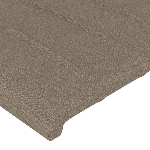 vidaXL Sängram utan madrass Taupe 90x200 cm tyg Taupe