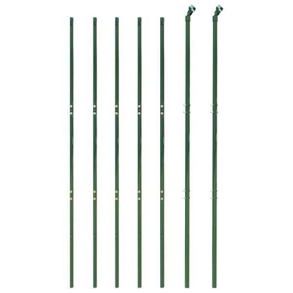 vidaXL Stängsel med markspett grön 2,2x10 m Grön