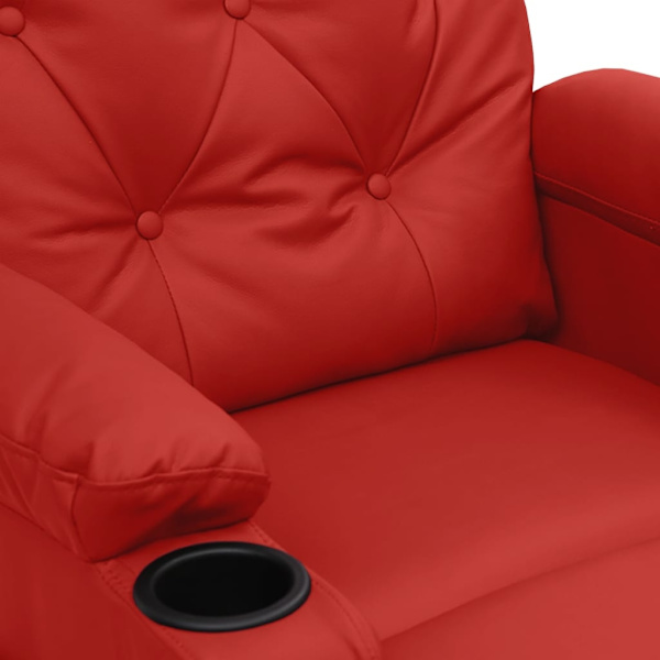 vidaXL Reclinerfåtölj vinröd konstläder Röd