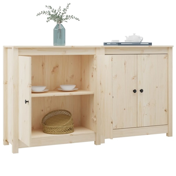 vidaXL Skänkar 2 st 70x35x80 cm massiv furu Brun