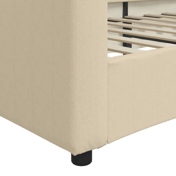 vidaXL Dagbädd gräddvit 100x200 cm tyg Kräm