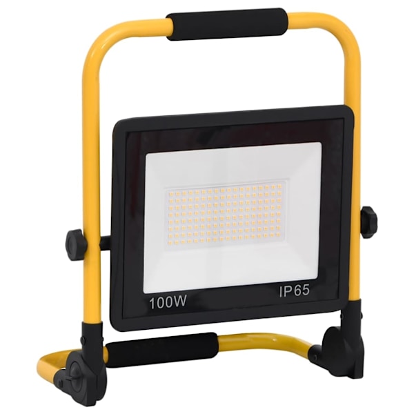 vidaXL Strålkastare med handtag 100 W LED kallvit Svart