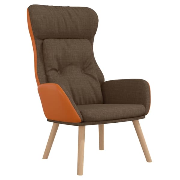 vidaXL Vilstol brun tyg och PVC Brun