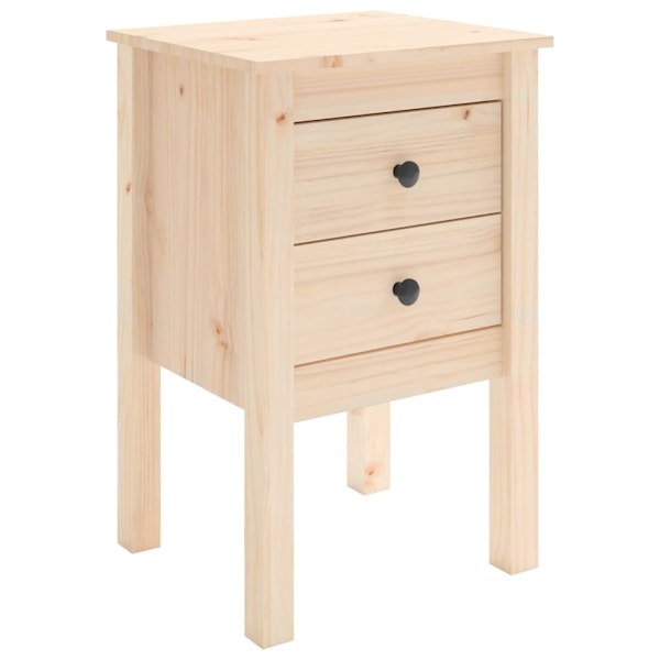 vidaXL Sängbord 2 st 40x35x61,5 cm massiv furu Brun