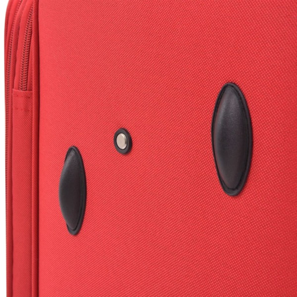 vidaXL Resväskor 3 st röd soft case Röd