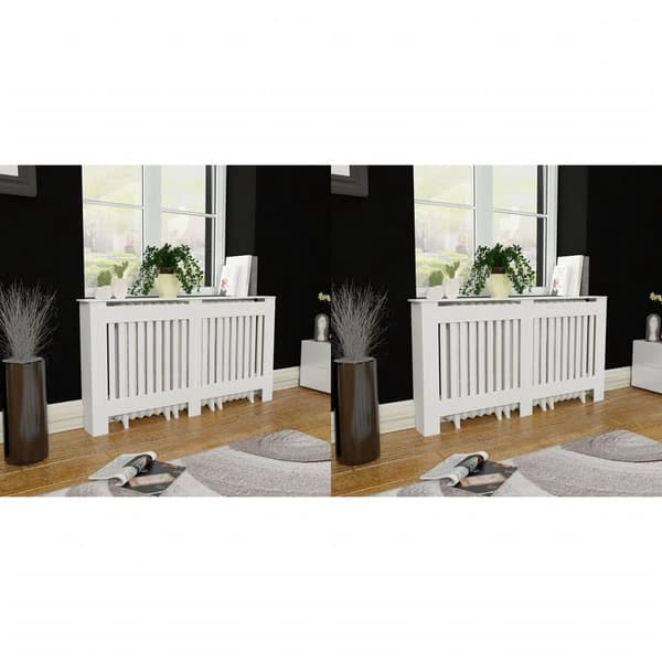 vidaXL Elementskydd 2 st MDF vit 152 cm Vit
