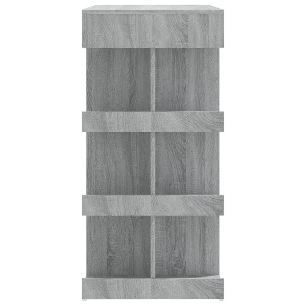 vidaXL Barbord med hyllor grå sonoma 100x50x101,5 cm grå