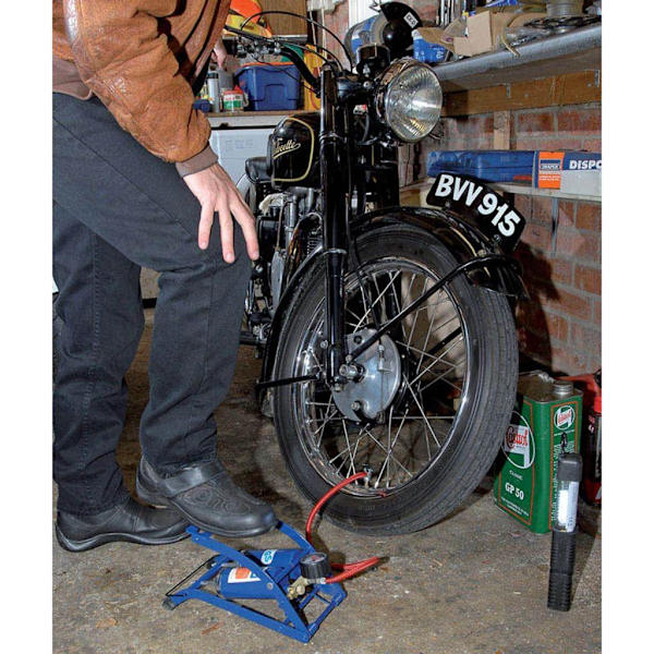 Draper Tools Fotdriven luftpump dubbla cylindrar blå 25996 Blå
