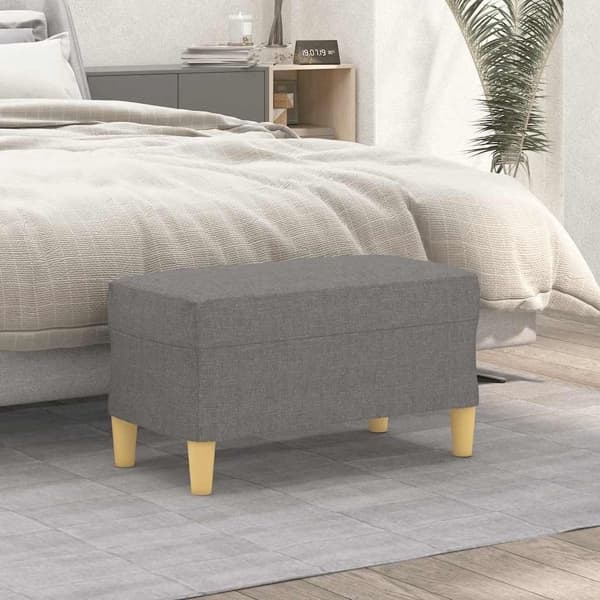 vidaXL Bänk mörkgrå 70x35x41 cm tyg Grå